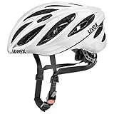 uvex boss race - sicherer Performance-Helm für Damen und Herren - individuelle Größenanpassung - optimierte Belüftung - white - 52-56 cm